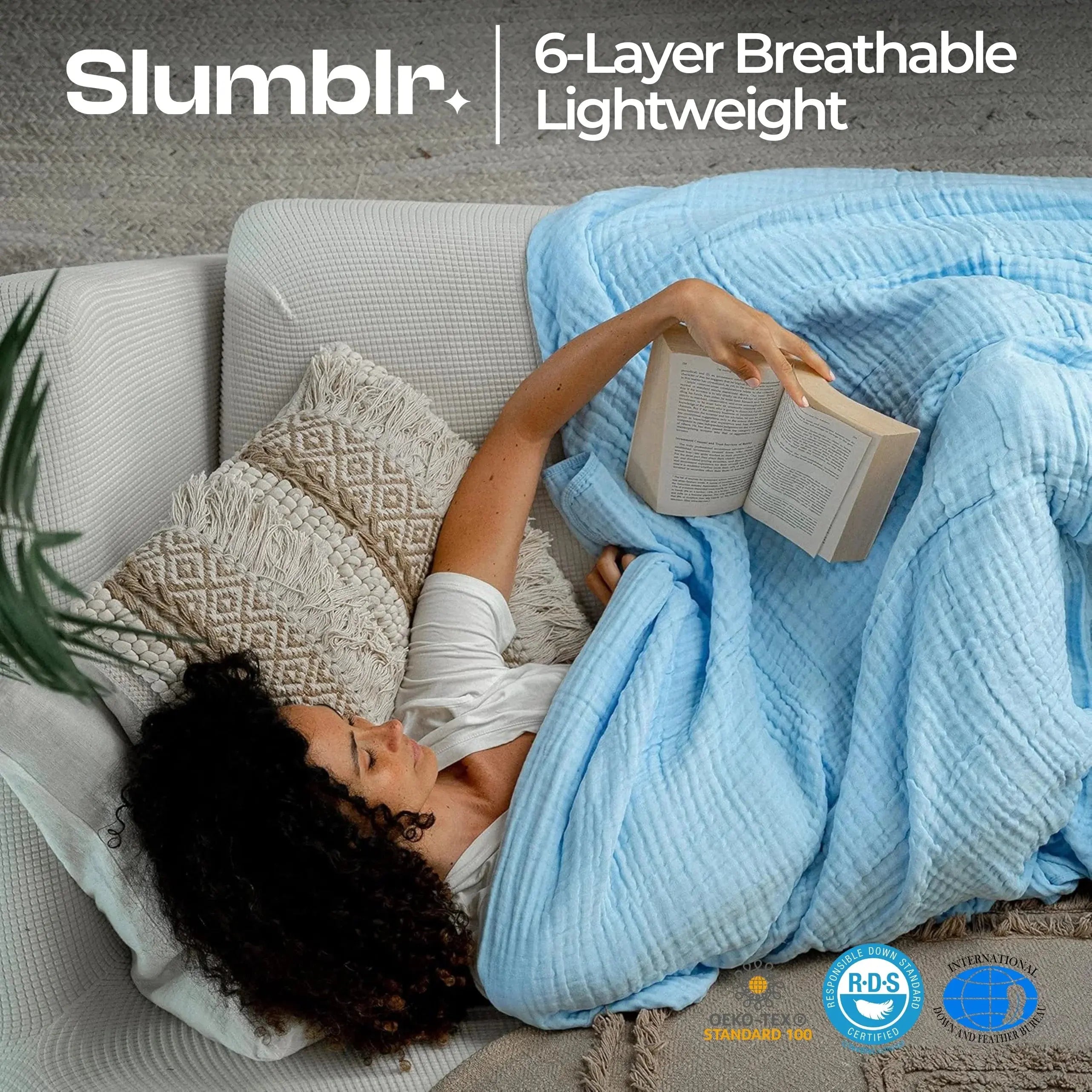 Slumblr® Cotton Muslin Boho Throw Blanket Slumblr