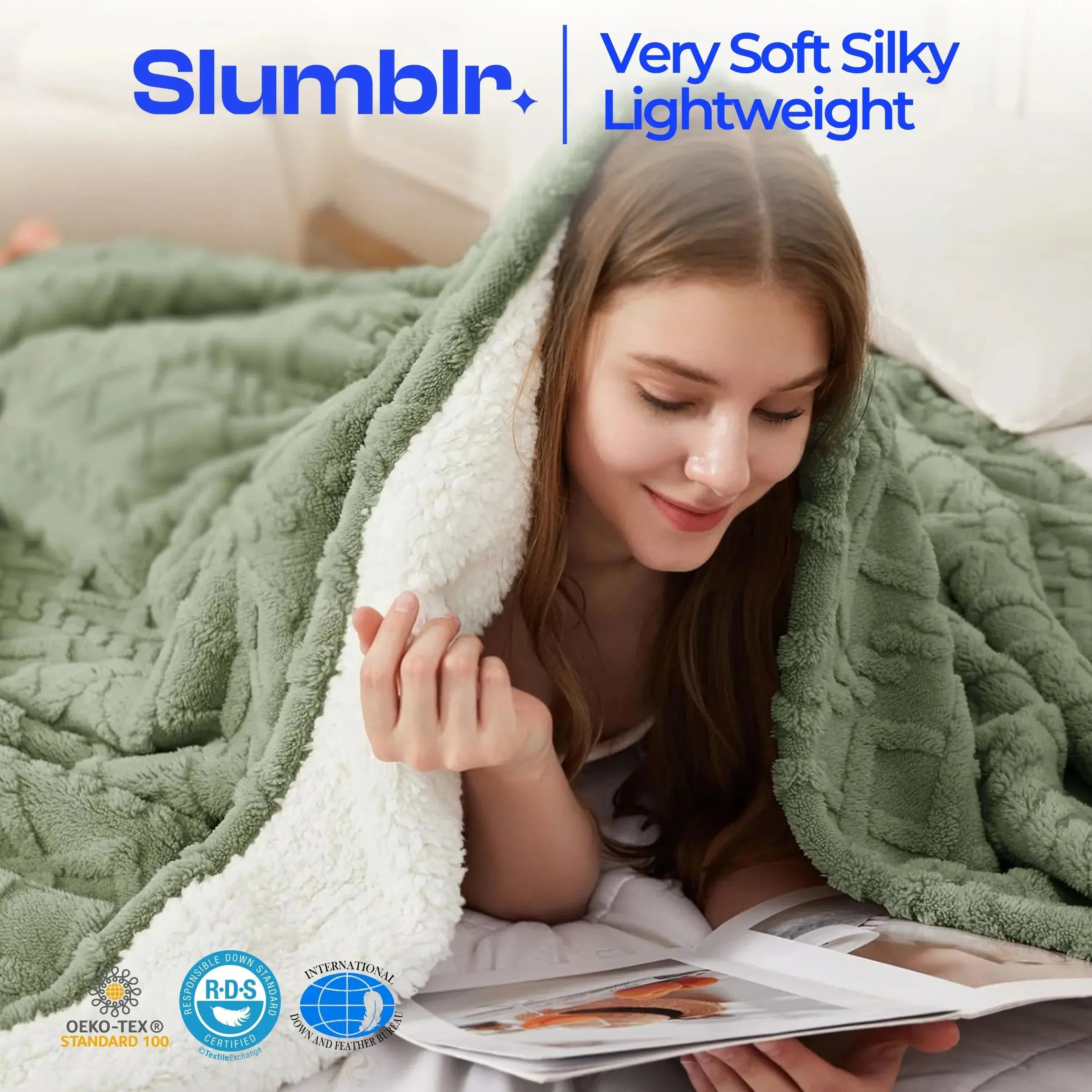 Slumblr® Woolen Lamb Velvet Flannel Blanket Slumblr