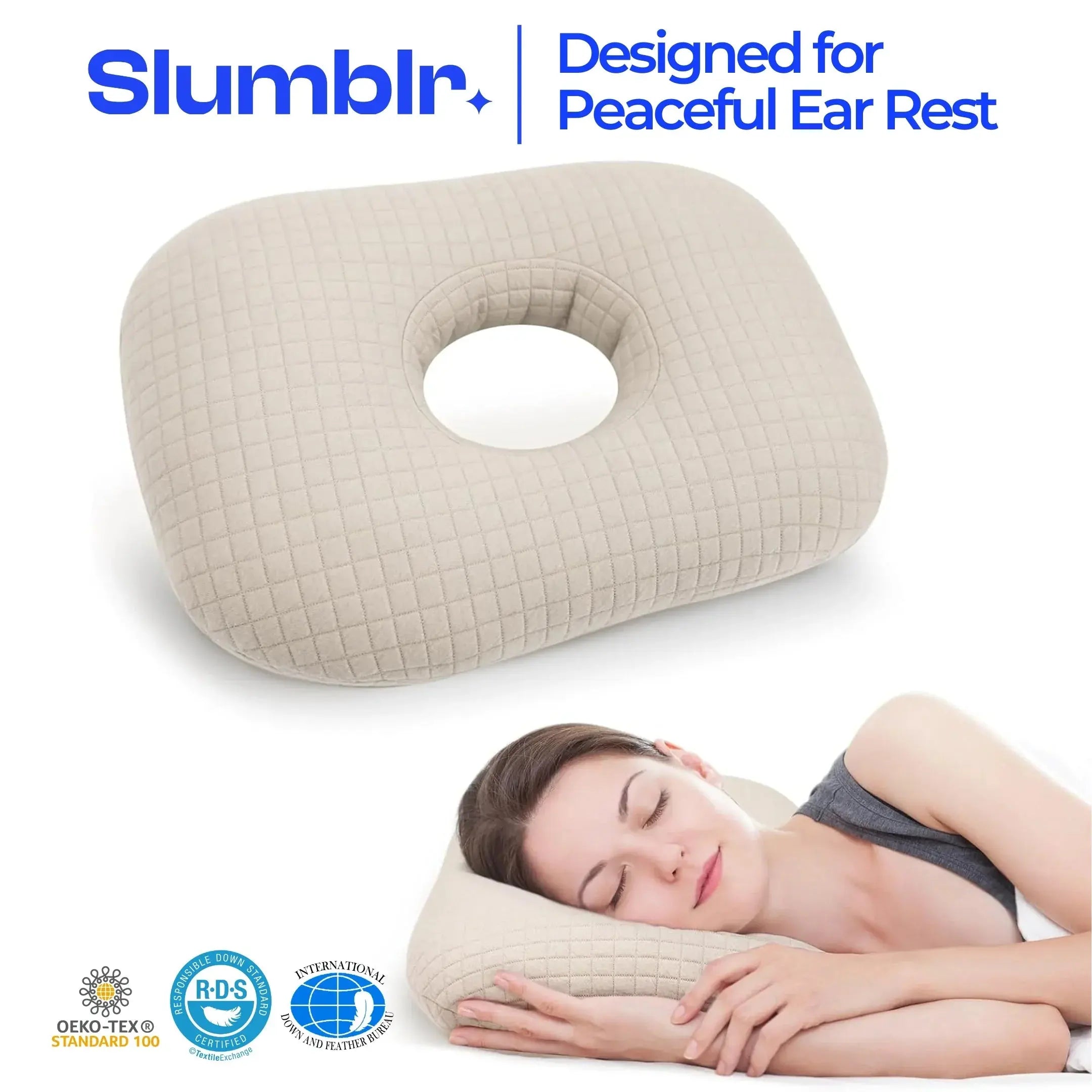 Slumblr® Cotton Comfort Ear Pillow Slumblr