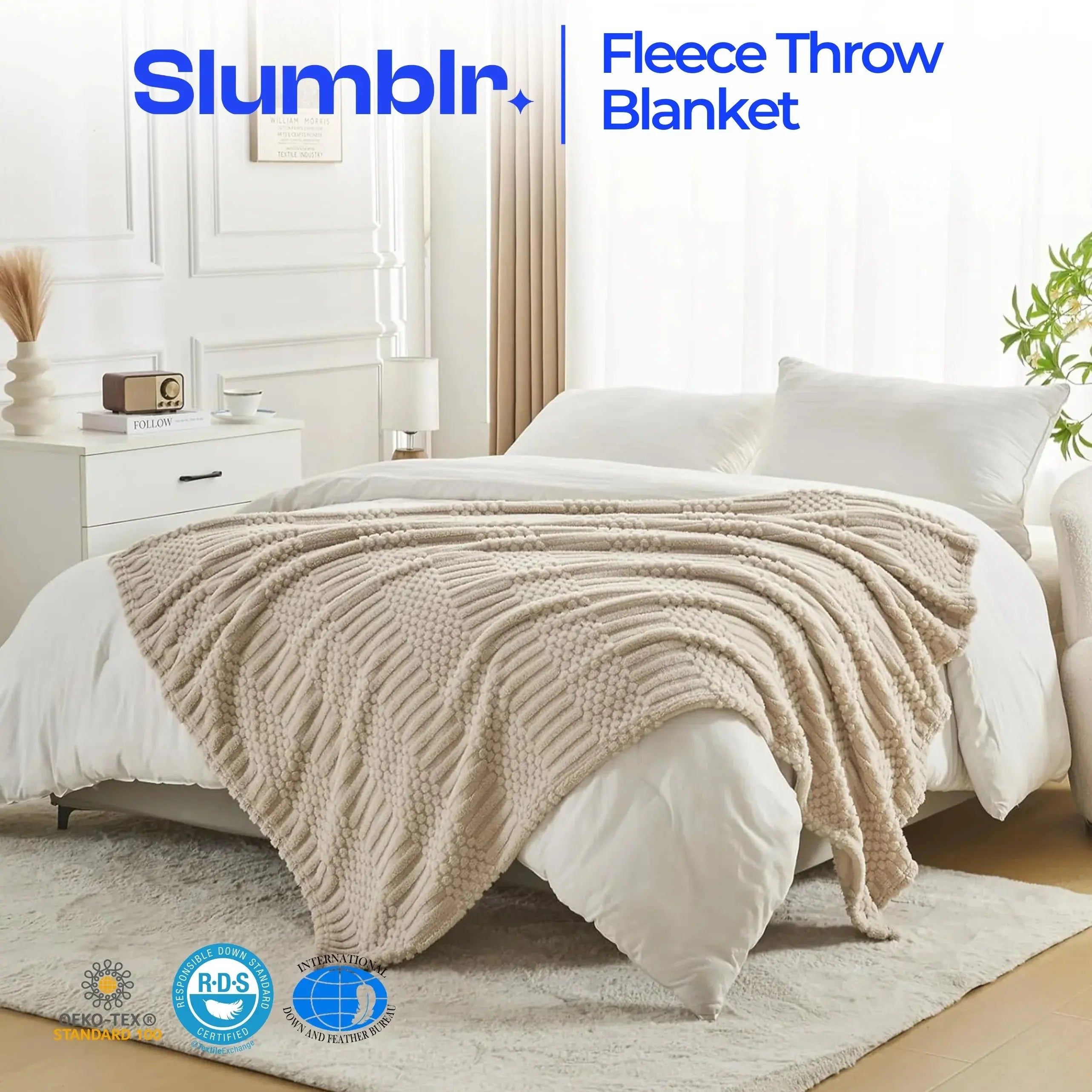 Slumblr® Fleece Throw Blanket for Couch Slumblr