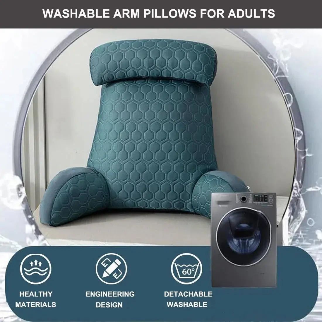 Slumblr® Cool Silk Reading Pillow with Pockets Slumblr