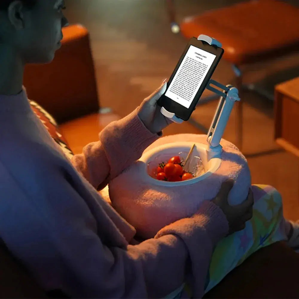 New 2025 Plush Pillow Phone Tablet Bracket Desktop Stand Adjustable Length Angle For Live Straming Video Chat Lazy Tablet Holder