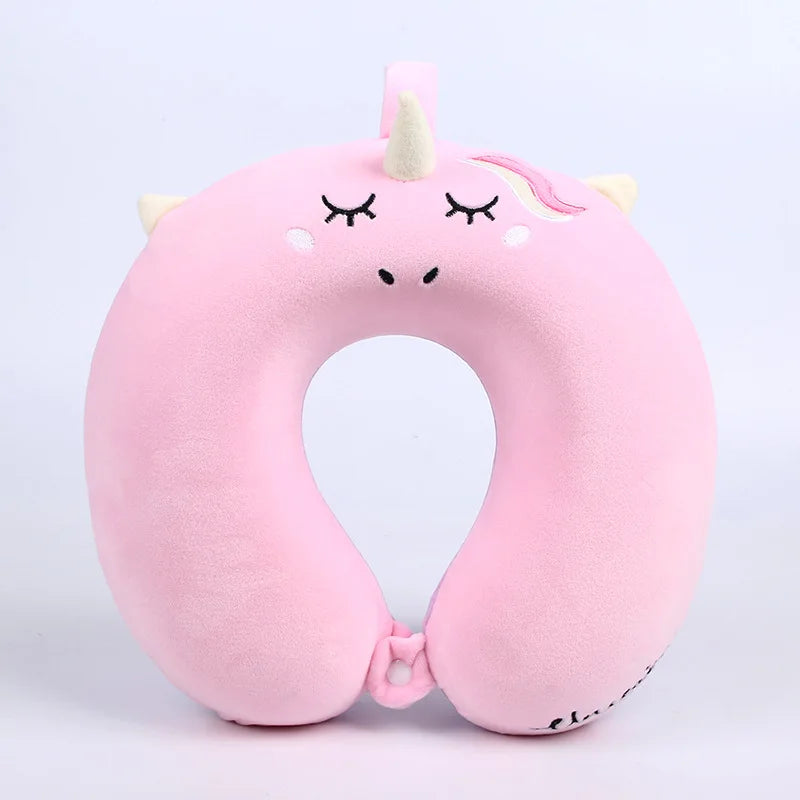 Cartoon Animal U-shaped Pillow Unicorn Neck Pillow Slow Rebound Memory Foam Neck Pillow Airplane Car Travel Nap Pillow