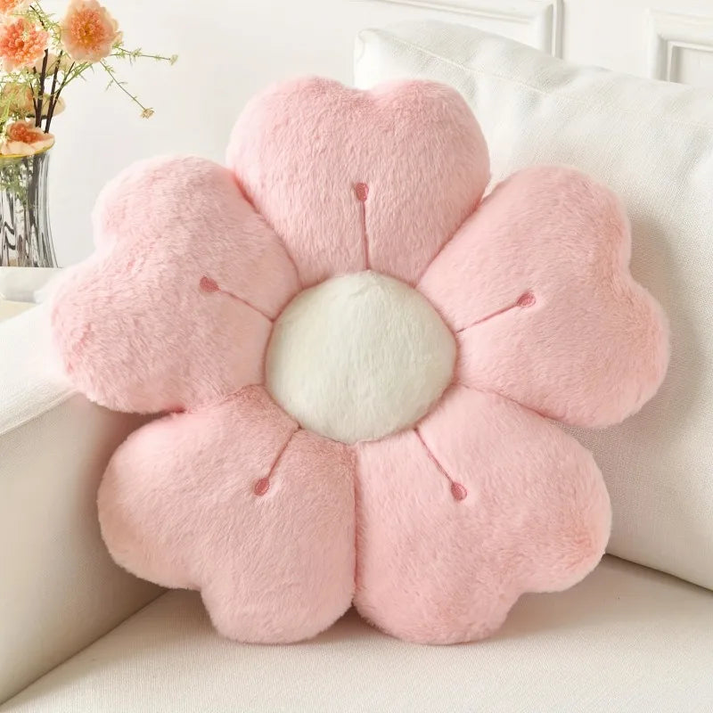 Flower-Shaped Plush Throw Pillow - Comfortable and Cute Mattress and Sofa Decor Cushion, Chair Cushion floor cushion