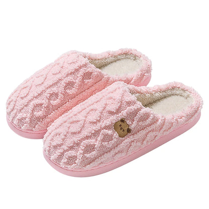 Winter Women Cotton Slippers warm Lightweight Anti Slip Slides Comfortable Indoor Home slippers