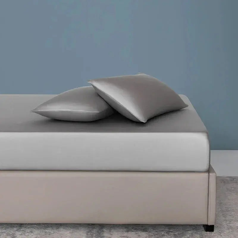 100% Bamboo Fitted Sheet with Elastic Band Smooth Cooling Bedsheet 1000 Thread Count Anti-slip Mattress Cover for Queen King Bed
