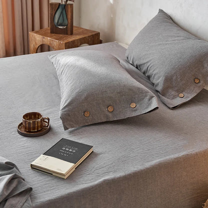 100% Cotton Pillowcase 2pcs Solid Color Pillow Cover Bedding Decorative Pillow Case PillowCase Cover Nordic Sling cushion covers