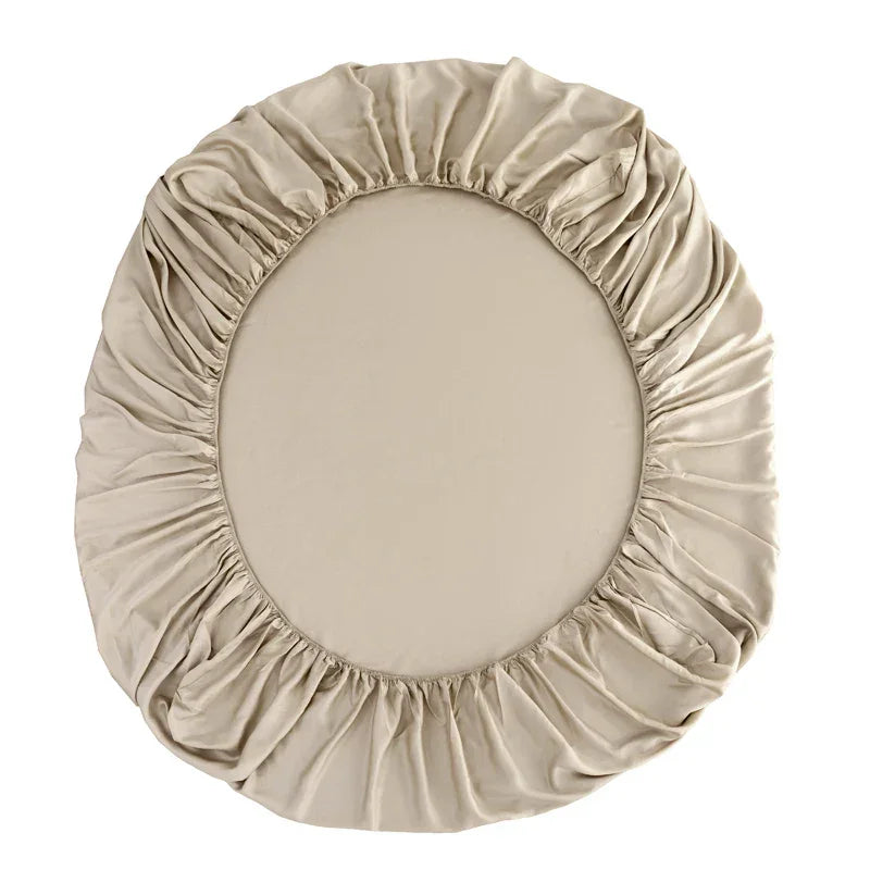 100% Bamboo Fitted Sheet with Elastic Band Smooth Cooling Bedsheet 1000 Thread Count Anti-slip Mattress Cover for Queen King Bed