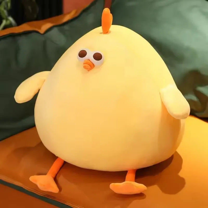 Funny Fat Chicken Plush Toys Pillow Soft Simulation Cute Plushie Dolls Neck Pillow Stuffed Animal For Boys Girls Festival Gifts