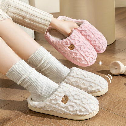 Winter Women Cotton Slippers warm Lightweight Anti Slip Slides Comfortable Indoor Home slippers