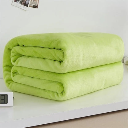 Flannel Coral Fleece Blanket Polyester Black Color 5 Size Mink Throw Sofa Cover Plaid Sheet Soft Blankets On The Bed