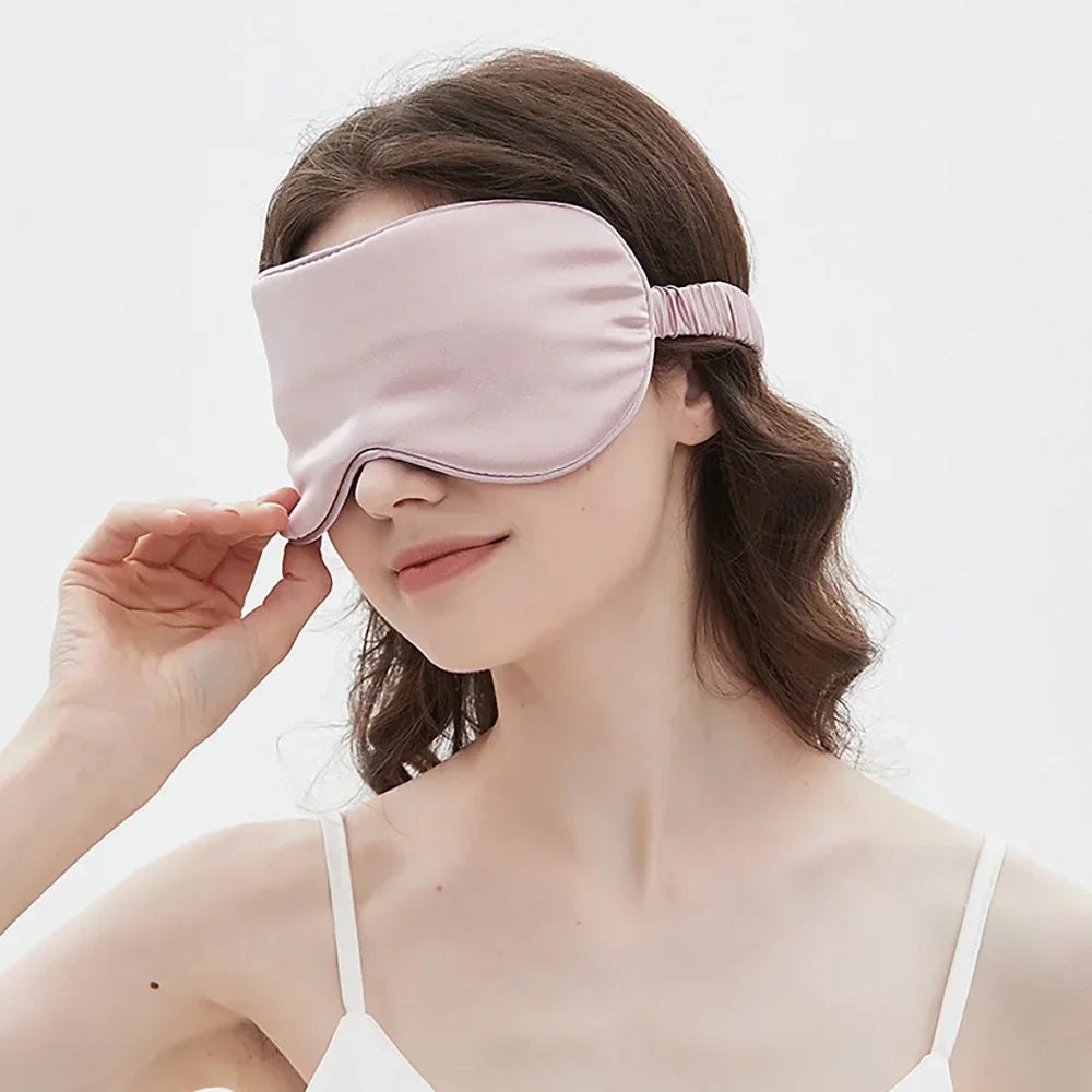 100% Mulberry Silk Sleep Mask for Man and Woman Eye Cover Large Blindfold for Total Blackout Size 20X8.5cm