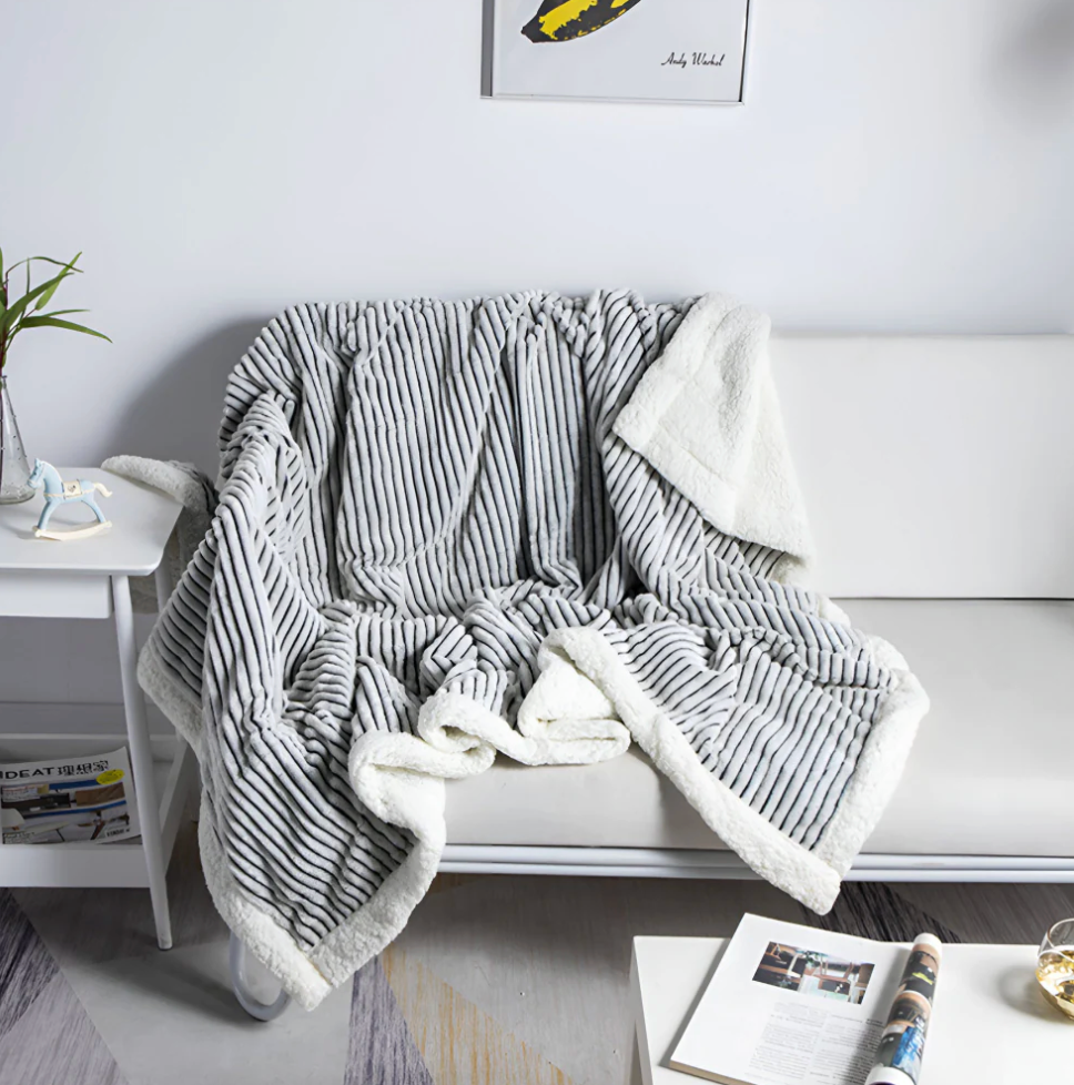 Slumblr® Ribbed Flannel Fleece Blanket