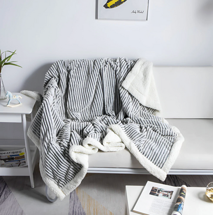 Slumblr® Ribbed Flannel Fleece Blanket
