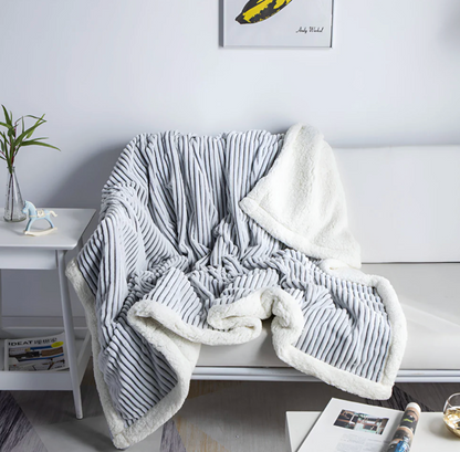 Slumblr® Ribbed Flannel Fleece Blanket