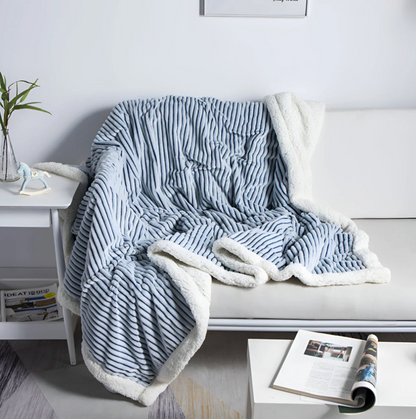 Slumblr® Ribbed Flannel Fleece Blanket
