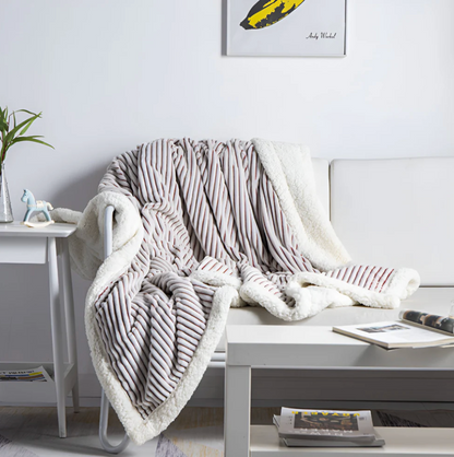 Slumblr® Ribbed Flannel Fleece Blanket