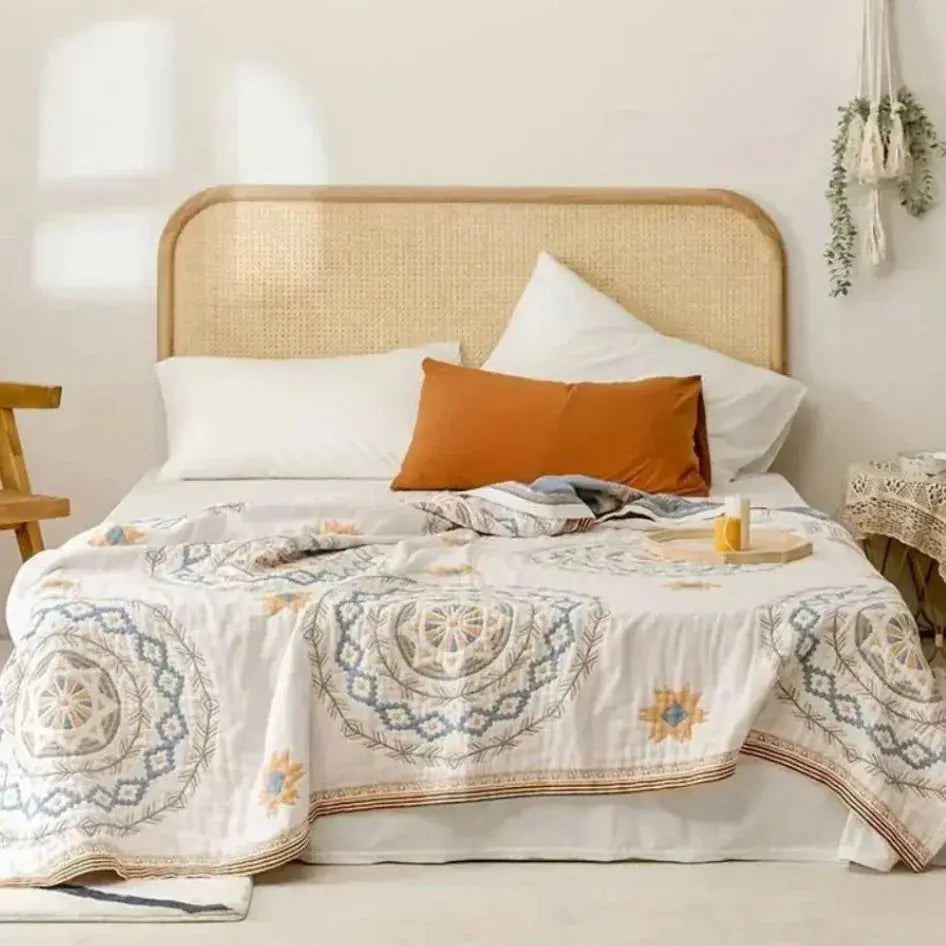 Slumblr® Nordic Cotton Gauze Boho Throw Blanket Slumblr