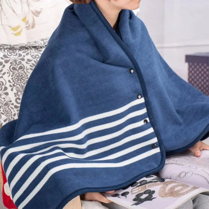 1pc Wearable Blankets Shawl Blanket Flannel Lazy Casual Office Blanket Nap Multifunctional Thickened Blanket