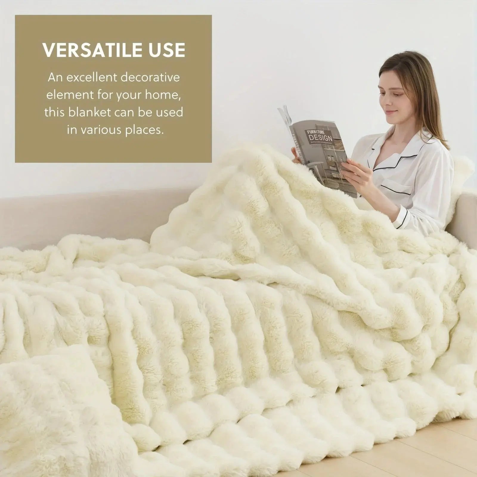 Slumblr® Cozy Faux Rabbit Fleece Throw Blanket Slumblr