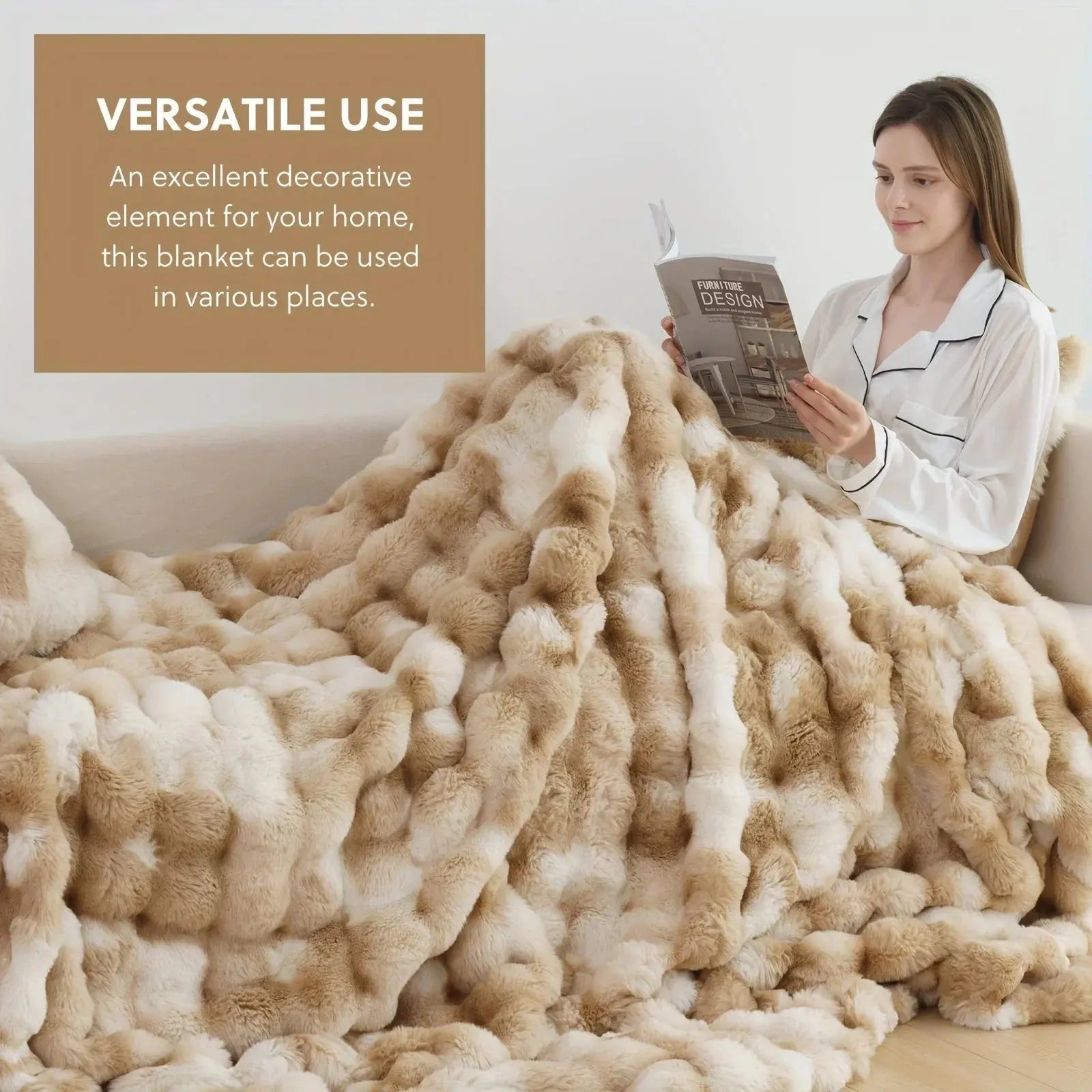 Slumblr® Cozy Faux Rabbit Fleece Throw Blanket Slumblr