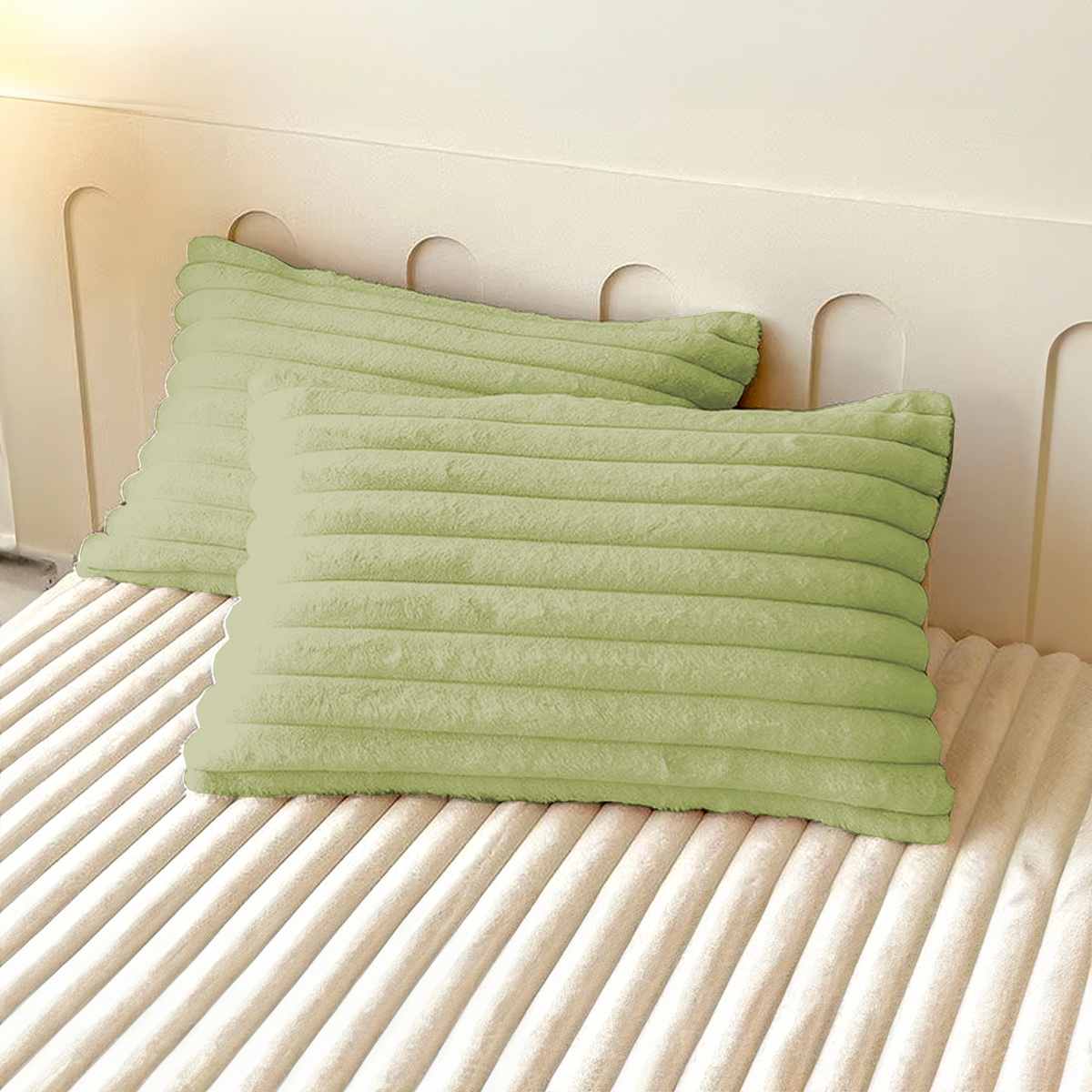 2x Pillow Cases For Ultra-Soft Luxury Fitted Bed Sheet