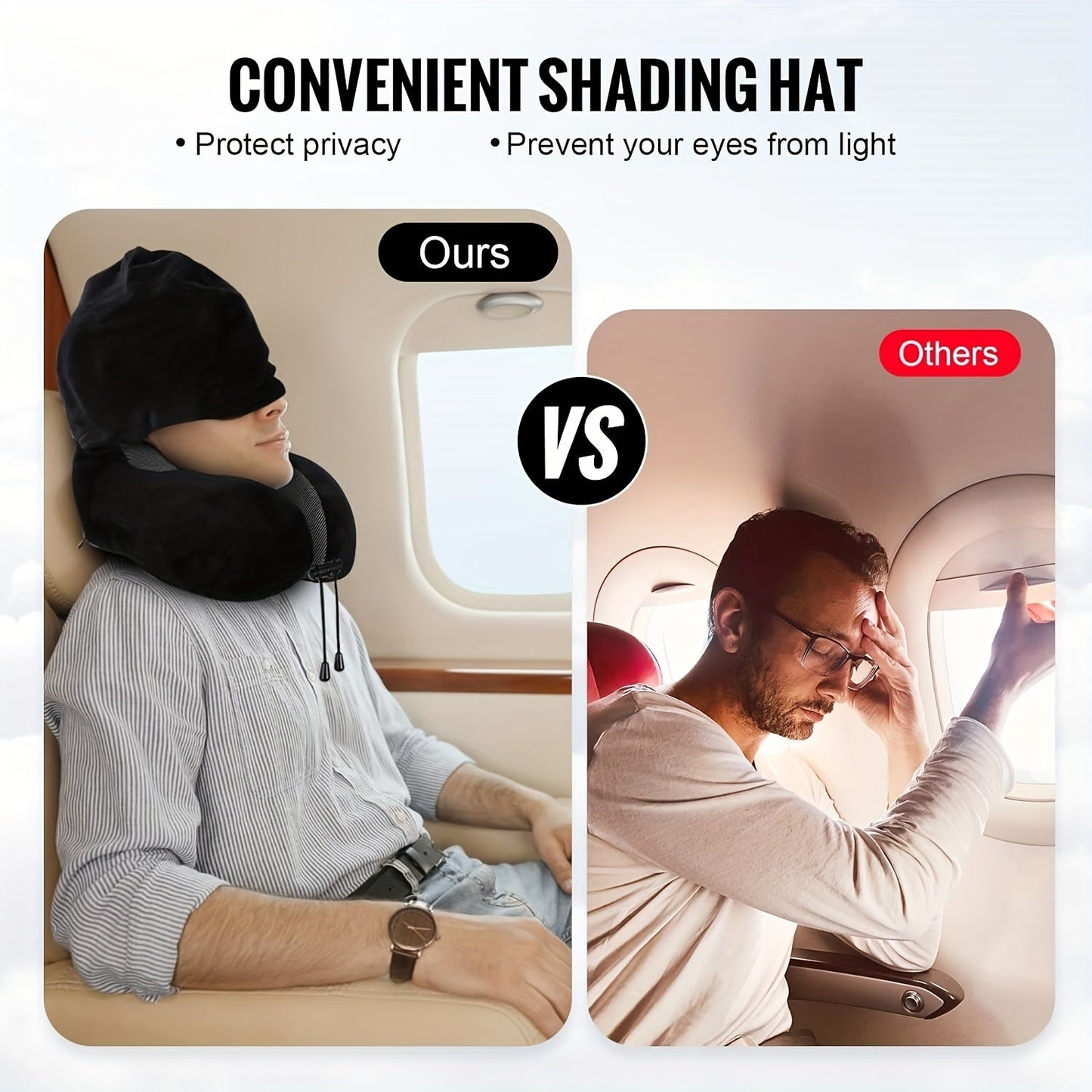 Slumblr® Hooded U-Shaped Travel Pillow