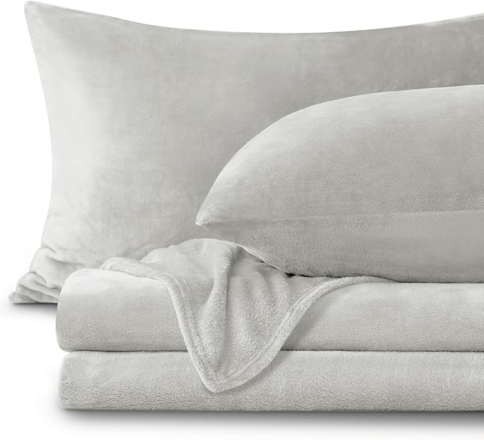 Slumblr® Flannel Fleece Bedding Set (Sheet & 2 Pillowcases)
