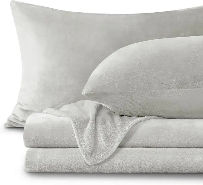 Slumblr® Flannel Fleece Bedding Set (Sheet & 2 Pillowcases) Slumblr