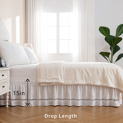 Slumblr® Embroidered Lace Bed Skirt