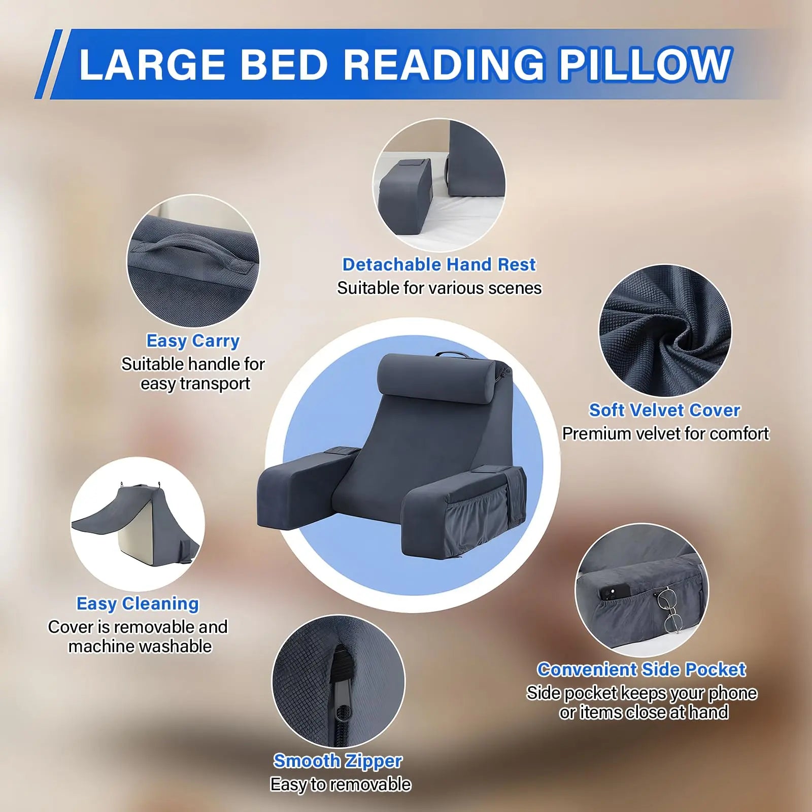 Slumblr® Bedrest Reading Pillow Slumblr