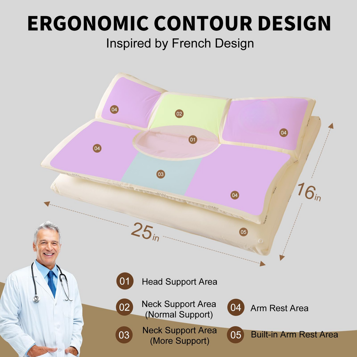 Slumblr® Adjustable Zoned Contour Pillow