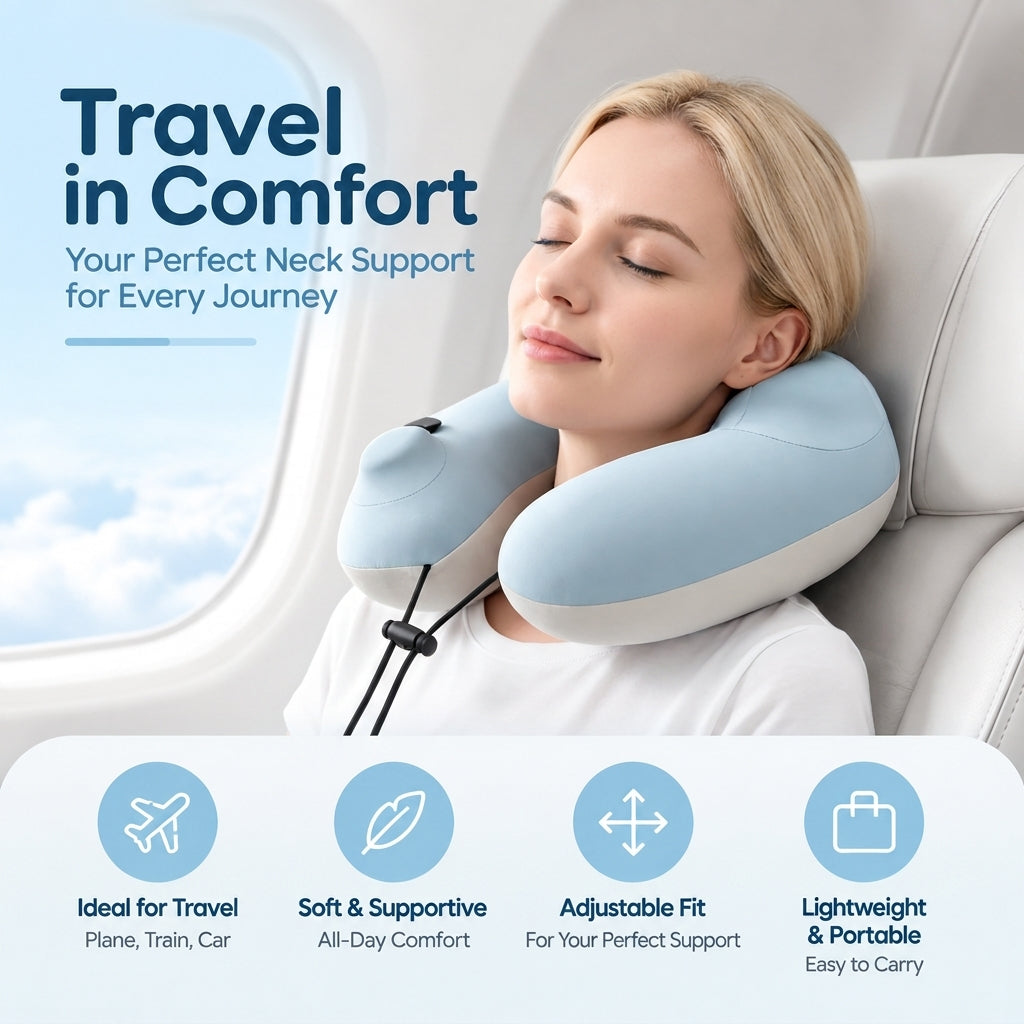 Slumblr® Inflatable U-shaped Pillow Travel Cushion Slumblr