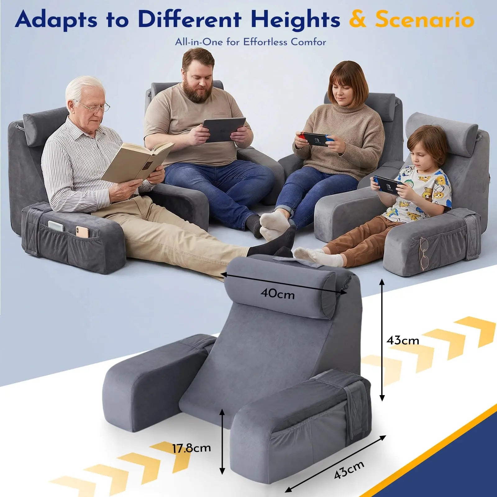 Slumblr® Bedrest Reading Pillow Slumblr
