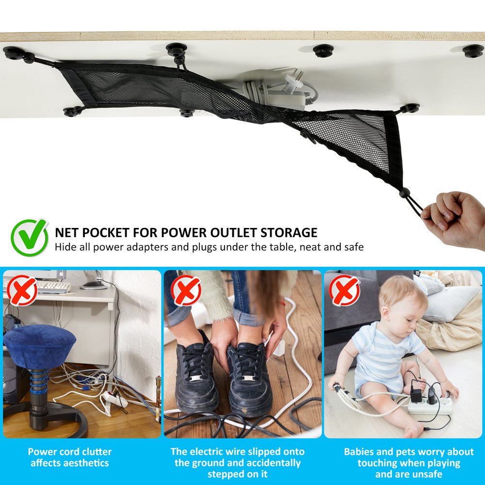 Slumblr® Flexible Under Desk Cable Management Net