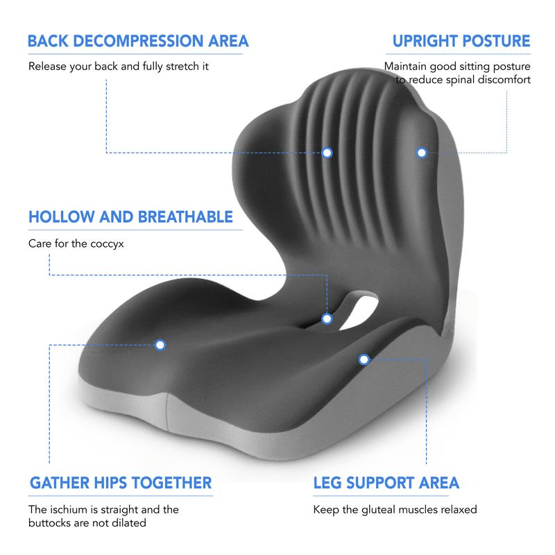 Slumblr® Memory Foam Seat Cushion with Back Support