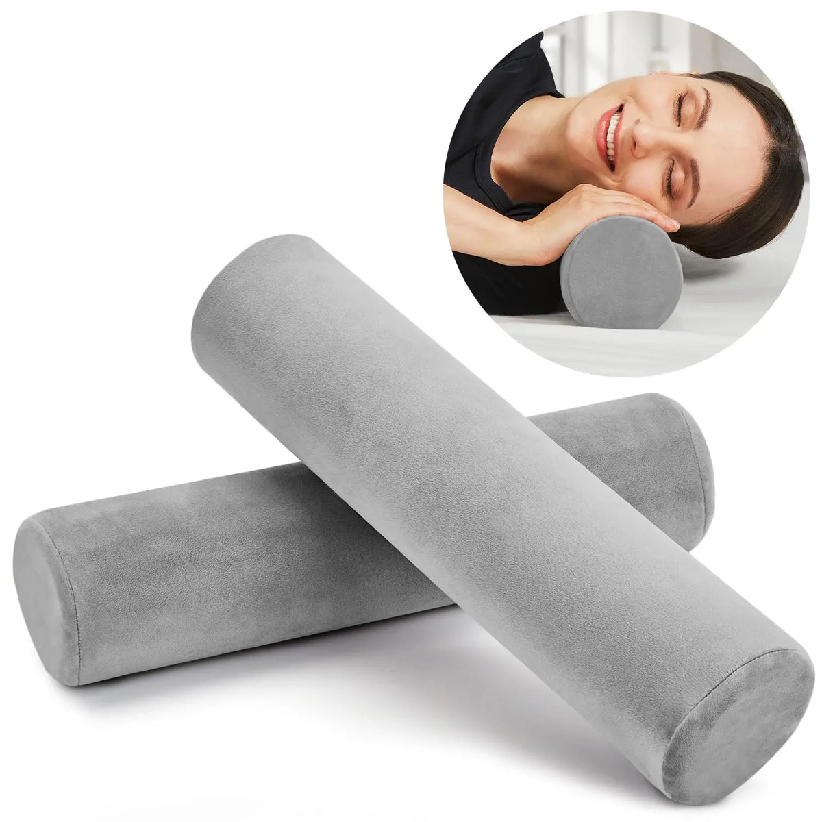 Slumblr® Neck Roll Bolster Pillow (2 Packs)