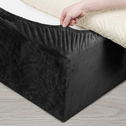 Slumblr® Crushed Velvet Bed Skirt Extra Deep