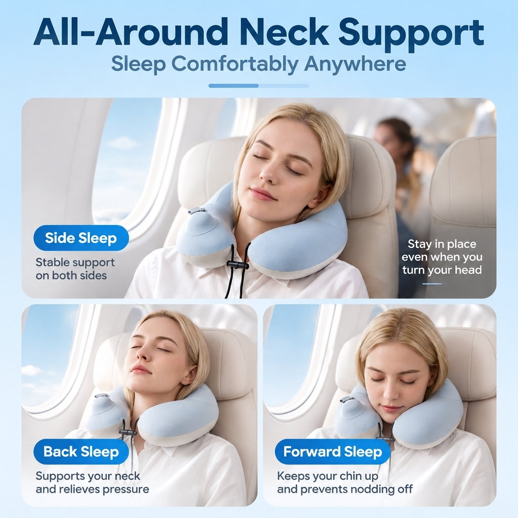 Slumblr® Inflatable U-shaped Pillow Travel Cushion Slumblr