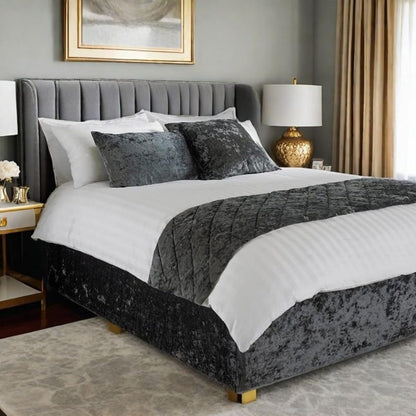 Slumblr® Crushed Velvet Bed Skirt Extra Deep