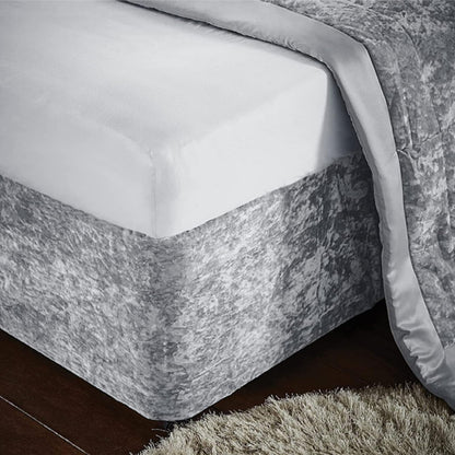 Slumblr® Crushed Velvet Bed Skirt Extra Deep