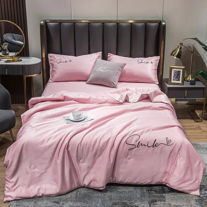 Slumblr® Washed Silk Summer Quilt Set (3Pcs)