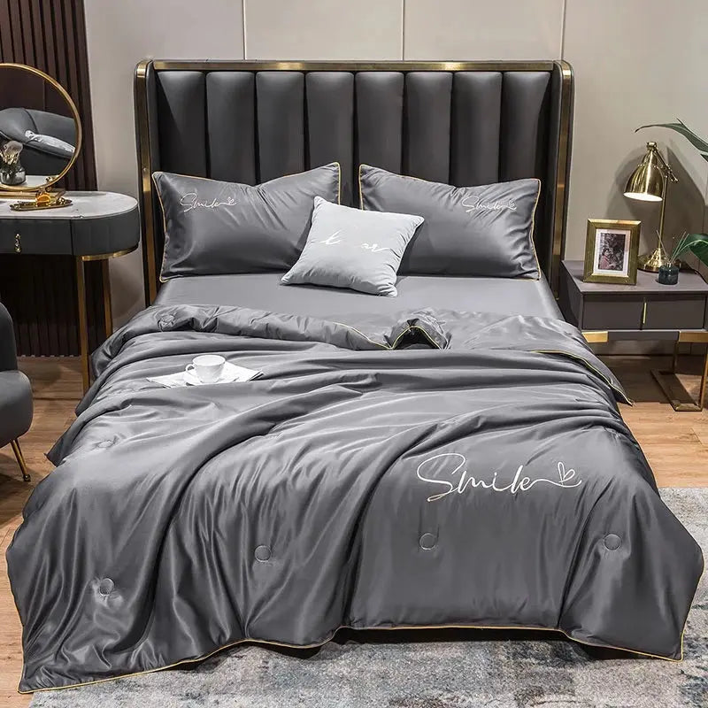 Slumblr® Washed Silk Summer Quilt Set (3Pcs) Slumblr