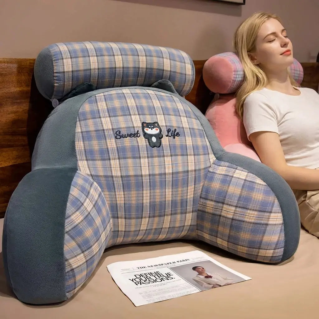 Slumblr® Soft Polyester Bed Backrest Cushion for Reading Slumblr