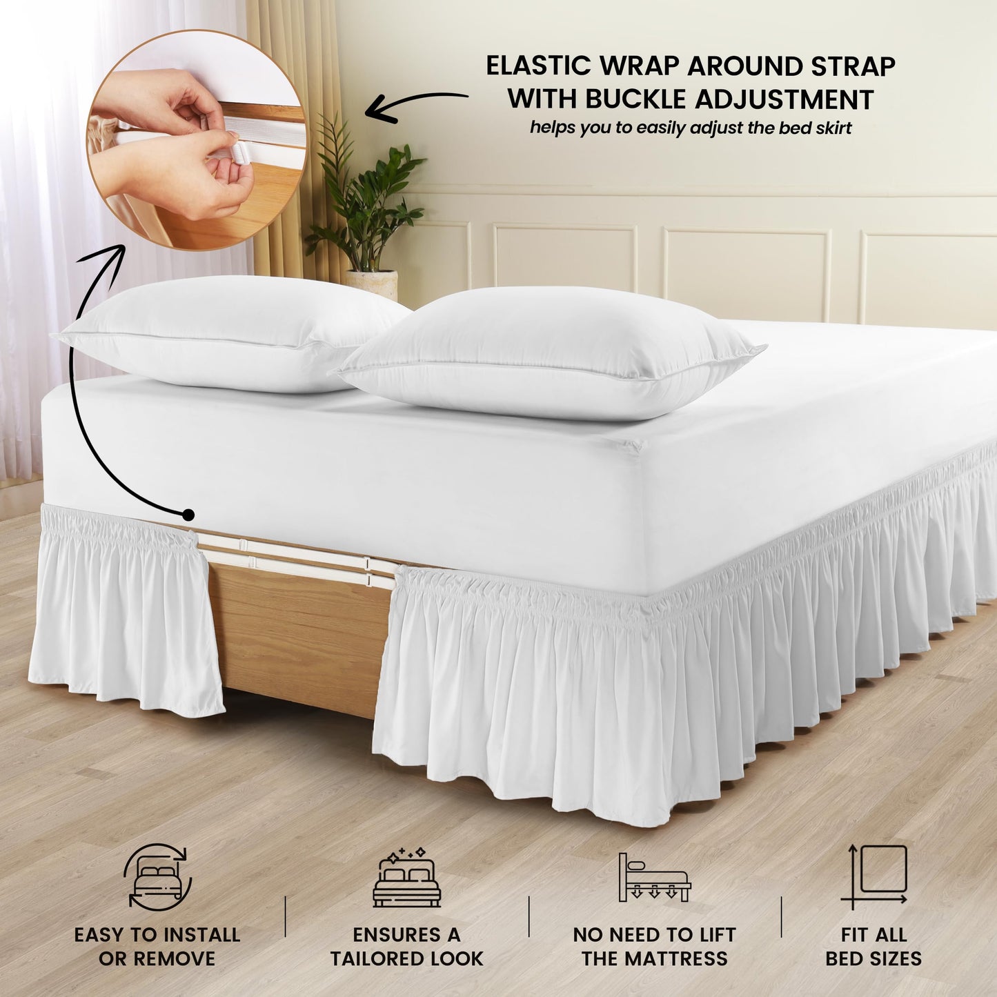 Slumblr® Elastic Wrap Around Bed Skirt