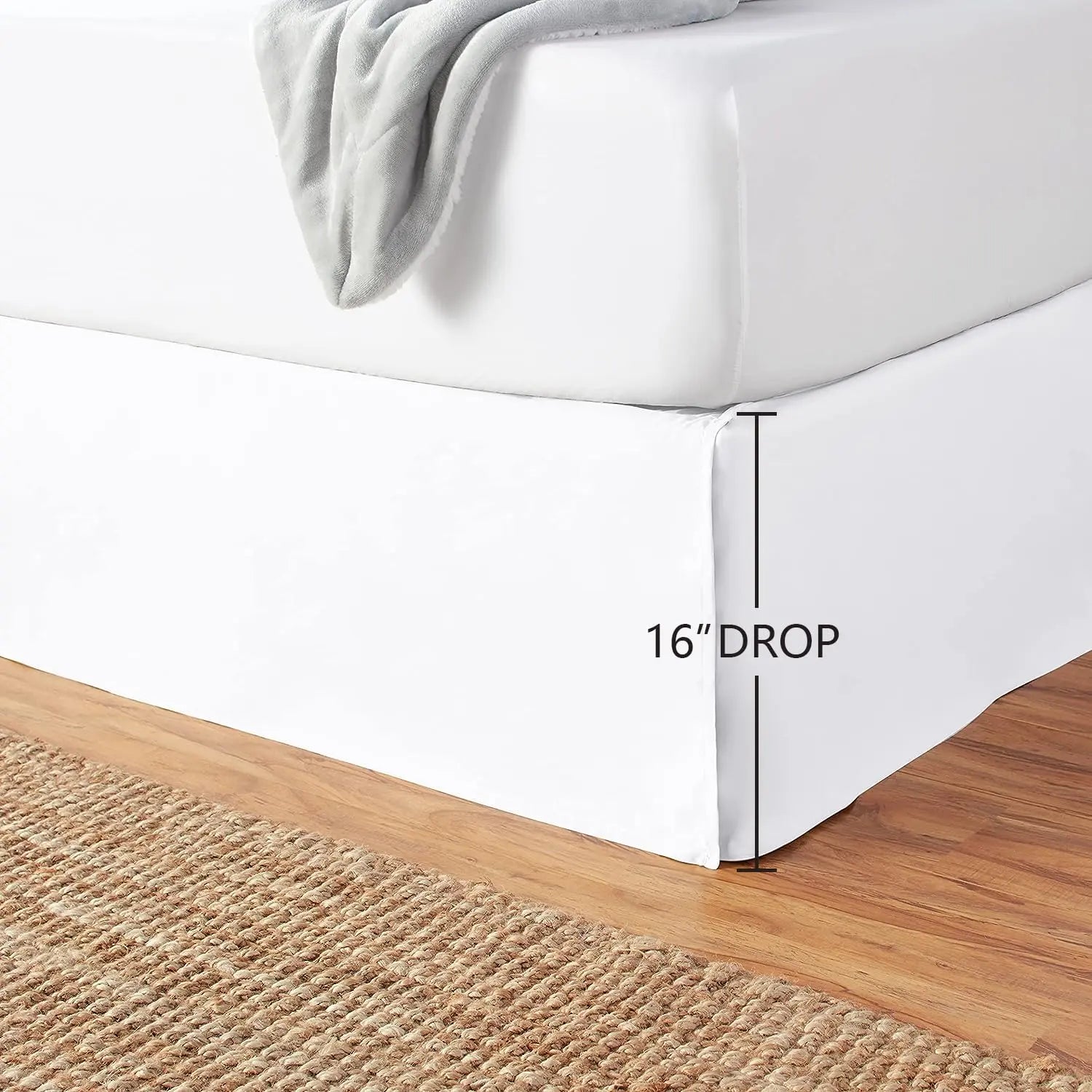 Slumblr® Solid Queen Bed Skirt Dust Ruffle Slumblr