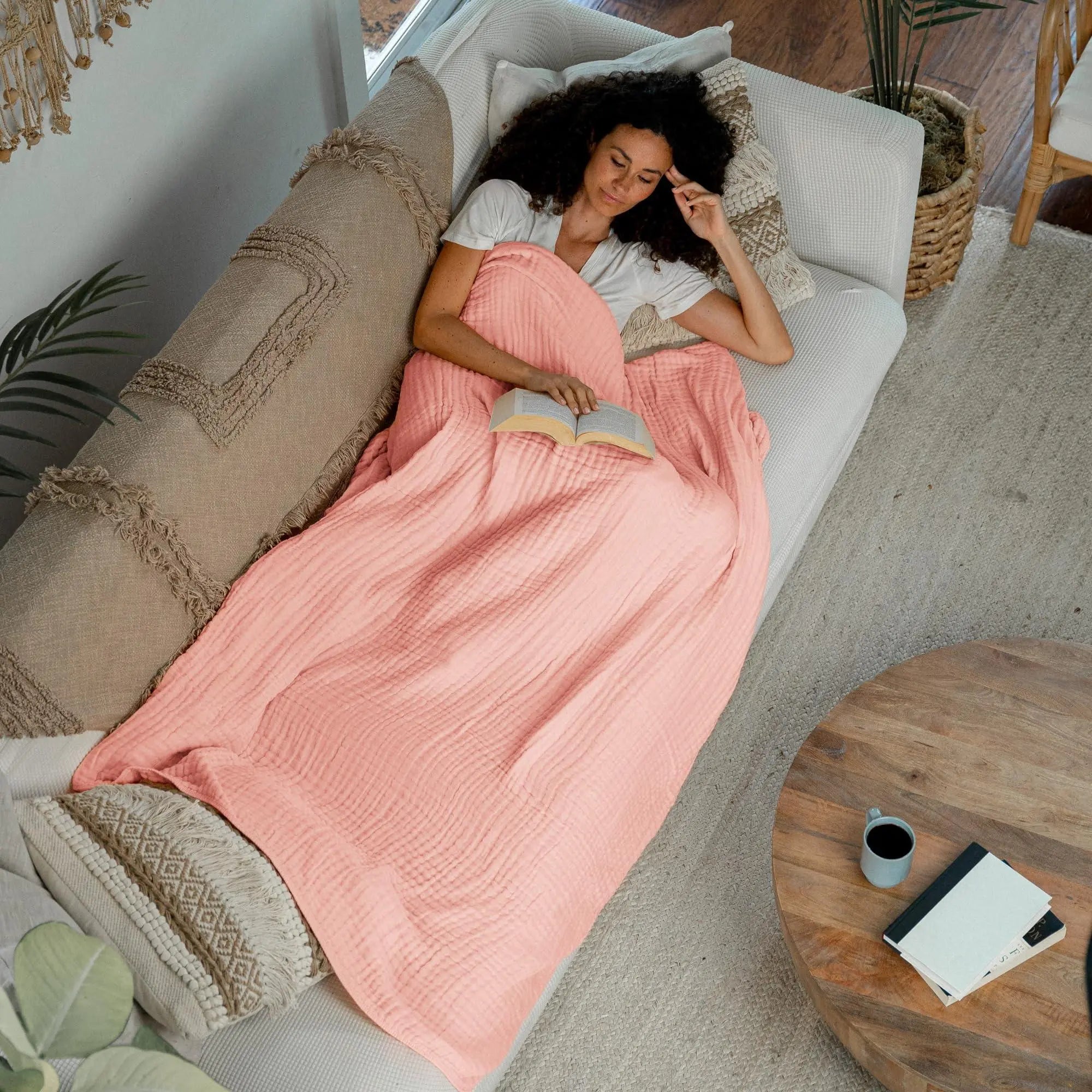 Slumblr® Cotton Muslin Boho Throw Blanket Slumblr