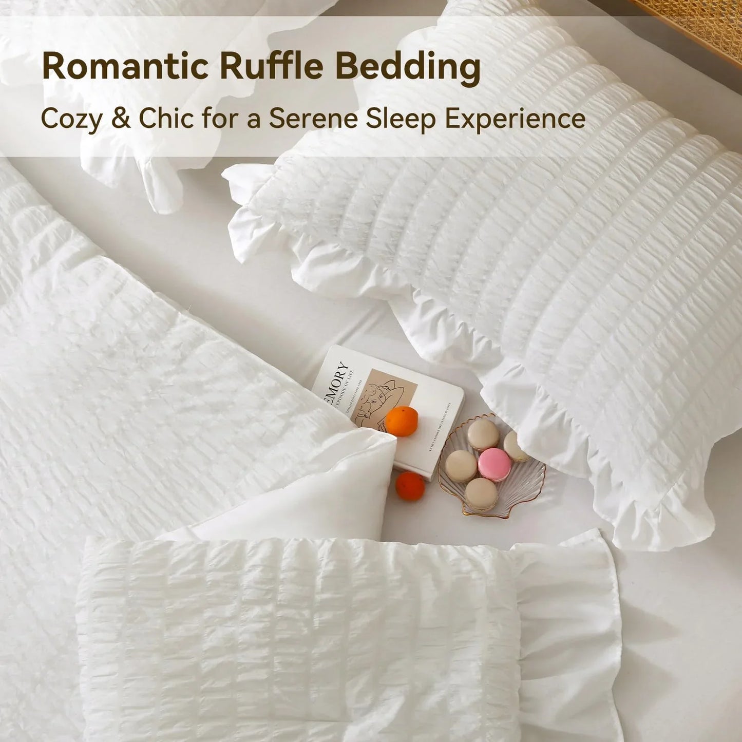 Slumblr® Korean Lace Seersucker Duvet Cover Set