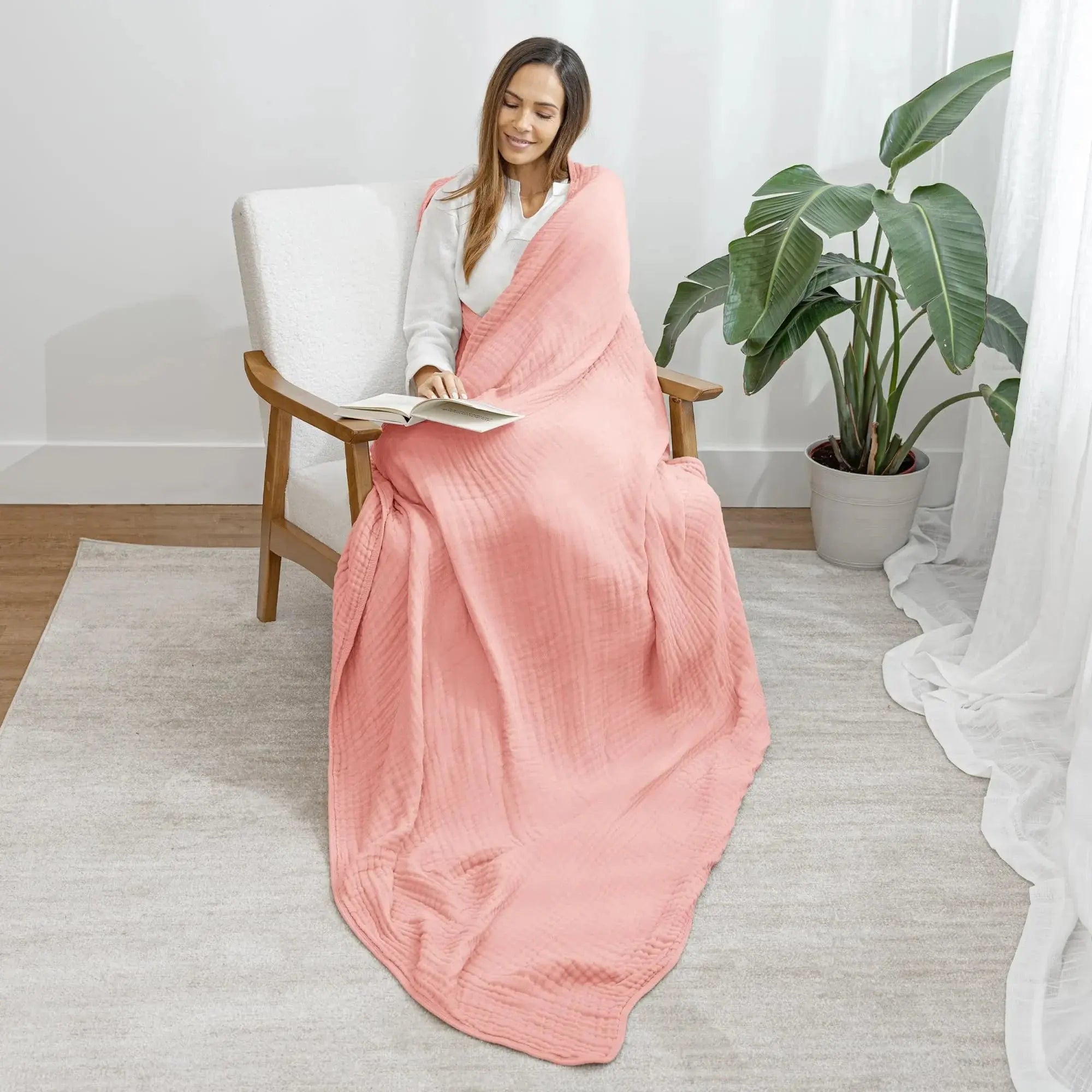 Slumblr® Cotton Muslin Boho Throw Blanket Slumblr