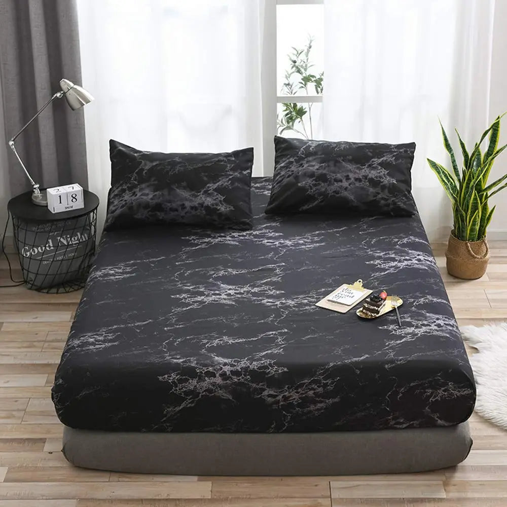 Slumblr® Marble Print Fitted Sheet Slumblr